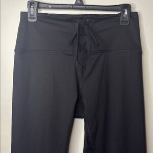 PINK Victoria's Secret Lace Front Black Joggers